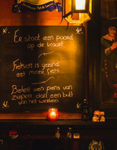 Amsterdamse Spreuken bij Steakhouse Piet de Leeuw